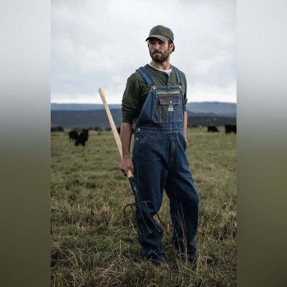 Liberty Men's and Big Men's 100% Cotton Stonewashed Denim Bib Overall - Picture 3 of 4